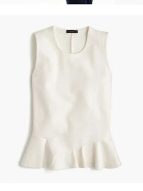 J CREW Structured Flutter-Hem top  LIKE NEW MEDIUM
